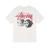 STUSSY ROLL THE DICE PIGMENT DYED TEE WHITE