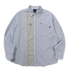 ROMANTIC CROWN DOUBLE BUTTON OXFORD SHIRT_BLUE