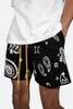Mnml Paisley Knit Shorts M2022-V535-BLK