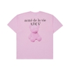 ADLV Fuzzy Bear Short Sleeve T-Shirt Pink