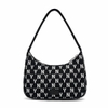 MLB Monogram Jacquard Hobo Bag New York Yankees Blac