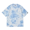 Life Work Tie Dye Coin Wapen Short Sleeve T-shirt Blue
