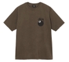 STUSSY 8 BALL PIG DYED TEE - COFFEE