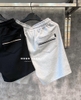 ROMANTIC CROWN POCKET RIBBED SHORTS_GREY