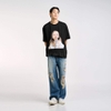 ADLV BABY FACE MILK GIRL SHORT SLEEVE T-SHIRT BLACK