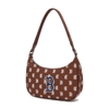 MLB Classic Monogram Jacquard Hobo Bag Boston Red Sox Brown