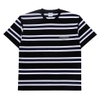 ADLV SCRIPT LOGO STRIPE SHORT SLEEVE T-SHIRT BLACK