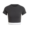 adidas Tape Waistband Tee 'Black' IT9771