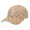 MLB Monogram Diamond Curve Boston Red Sox Beige 32CPFH111-43B