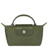 LONGCHAMP POUCH WITH HANDLE LE PLIAGE GREEN