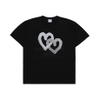 ADLV FUZZY HEART TSHIRT BLACK