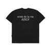 ADLV DTP WINDOW SEAT BABY FACE SHORT SLEEVE T-SHIRT BLACK