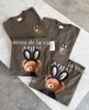 ADLV RABBIT BEAR DOLL LOGO COCOA TSHIRT