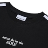 ADLV Basic Logo Emboss Printing Track Short Sleeve T-Shirt Black