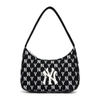 MLB Monogram Jacquard Hobo Bag New York Yankees Blac