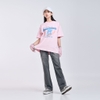 ADLV CHECKERBOARD HEART BEAR SHORT SLEEVE T-SHIRT LIGHT PINK