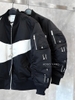 Nike MA-1 Reversible Big Swoosh Black White Bomber Jacket