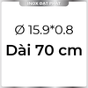 Ống Inox Tròn 304 phi 15.9 mm, Độ dày 0.8 mm