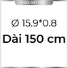 Ống Inox Tròn 304 phi 15.9 mm, Độ dày 0.8 mm