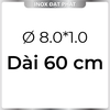 Ống Inox Tròn 304 phi 8.0 mm, Độ dày 1.0 mm