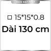 Hộp Inox Vuông 304 15*15 mm, Độ dày 0.8 mm
