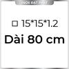 Hộp Inox Vuông 304 15*15 mm, Độ dày 1.2 mm