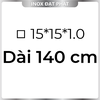 Hộp Inox Vuông 304 15*15 mm, Độ dày 1.0 mm