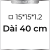 Hộp Inox Vuông 304 15*15 mm, Độ dày 1.2 mm