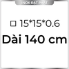 Hộp Inox Vuông 304 15*15 mm, Độ dày 0.6 mm