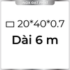 Hộp Inox Chữ Nhật 304 20*40 mm, Độ dày 0.7 mm