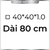 Hộp Inox Vuông 304 40*40 mm, Độ dày 1.0 mm