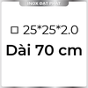 Hộp Inox Vuông 304 25*25 mm, Độ dày 2.0 mm