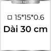 Hộp Inox Vuông 304 15*15 mm, Độ dày 0.6 mm