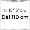 Hộp Inox Vuông 304 15*15 mm, Độ dày 0.6 mm