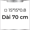Hộp Inox Vuông 304 15*15 mm, Độ dày 0.8 mm