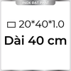 Hộp Inox Chữ Nhật 304 20*40 mm, Độ dày 1.0 mm