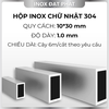 Hộp Inox Chữ Nhật 304 10*30 mm, Độ dày 1.0 mm