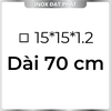 Hộp Inox Vuông 304 15*15 mm, Độ dày 1.2 mm