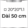 Hộp Inox Vuông 304 20*20 mm, Độ dày 1.1 mm