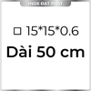 Hộp Inox Vuông 304 15*15 mm, Độ dày 0.6 mm