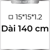 Hộp Inox Vuông 304 15*15 mm, Độ dày 1.2 mm