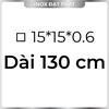 Hộp Inox Vuông 304 15*15 mm, Độ dày 0.6 mm