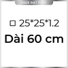 Hộp Inox Vuông 304 25*25 mm, Độ dày 1.2 mm