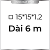 Hộp Inox Vuông 304 15*15 mm, Độ dày 1.2 mm