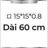 Hộp Inox Vuông 304 15*15 mm, Độ dày 0.8 mm