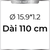 Ống Inox Tròn 304 phi 15.9 mm, Độ dày 1.2 mm