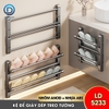 Kệ để giày dép treo tường 2 tầng LD-5233 nhôm anod không rỉ + tặng kèm miếng dán, tắt kê và vít