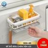 Kệ để dụng cụ rửa chén, giá để nước rửa chén bát treo tường có khay hứng nước LD-2468