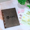 Menu Gỗ Vít Đồng Kết Hợp Da Bò - Luxi Decor