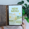 Menu Gỗ Vít Đồng Kết Hợp Da Bò - Luxi Decor